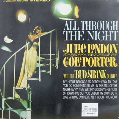 JULIE LONDON BUD SHANK QUINTET - All Through The Night - LP