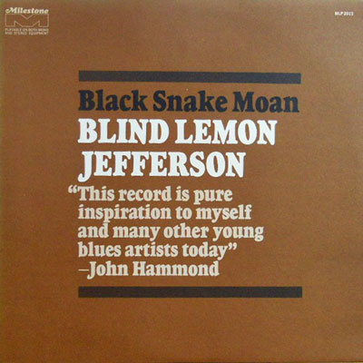 BLIND LEMON JEFFERSON - Black Snake Moan - LP